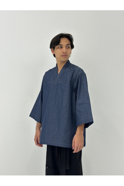 Kinua Kurta Long Sleeve, Denim